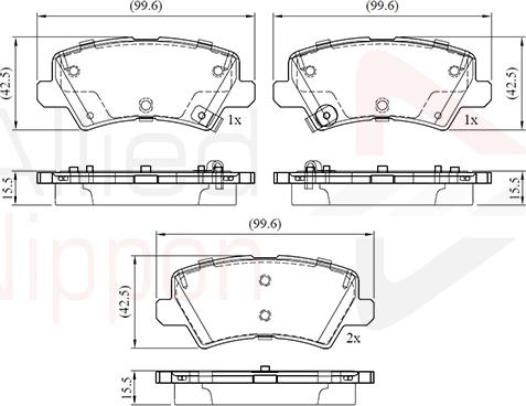 Comline ADB32757 - Kit de plaquettes de frein, frein à disque cwaw.fr