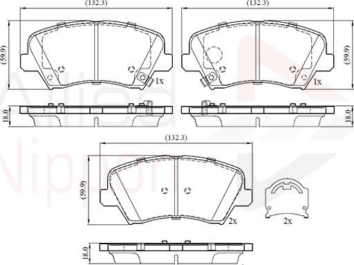 Comline ADB32773 - Kit de plaquettes de frein, frein à disque cwaw.fr