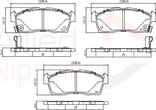 Comline ADB3793 - Kit de plaquettes de frein, frein à disque cwaw.fr