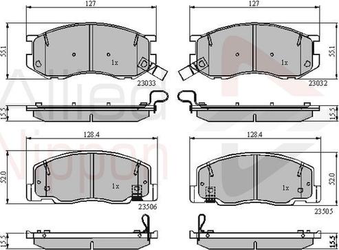 Comline ADB3745 - Kit de plaquettes de frein, frein à disque cwaw.fr