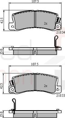 Comline ADB3747 - Kit de plaquettes de frein, frein à disque cwaw.fr