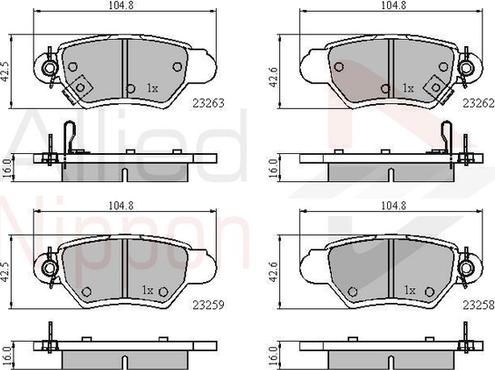 Comline ADB3750 - Kit de plaquettes de frein, frein à disque cwaw.fr