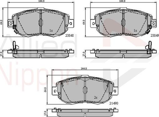 Comline ADB3789 - Kit de plaquettes de frein, frein à disque cwaw.fr