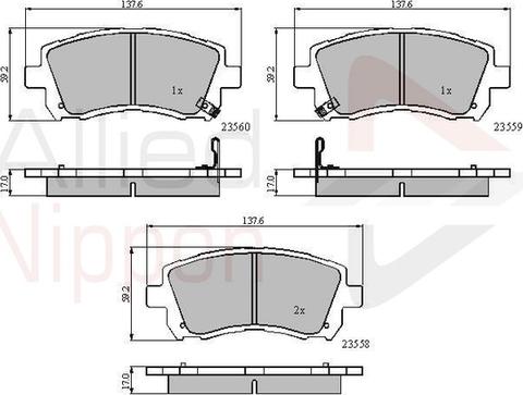 Comline ADB3722 - Kit de plaquettes de frein, frein à disque cwaw.fr