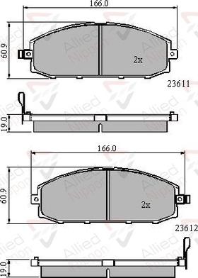 Comline ADB3777 - Kit de plaquettes de frein, frein à disque cwaw.fr