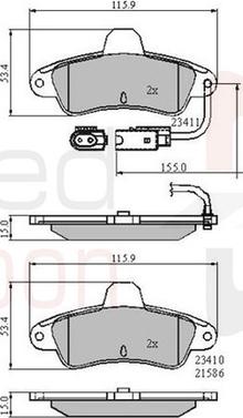 Comline ADB2470 - Kit de plaquettes de frein, frein à disque cwaw.fr