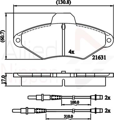 Comline ADB2568 - Kit de plaquettes de frein, frein à disque cwaw.fr