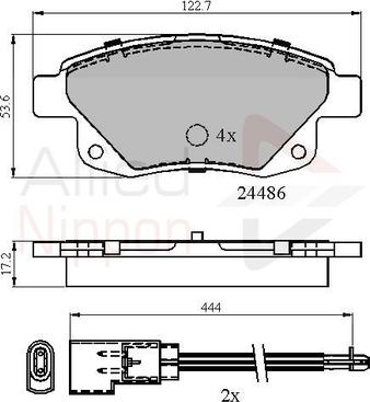 Comline ADB21554 - Kit de plaquettes de frein, frein à disque cwaw.fr