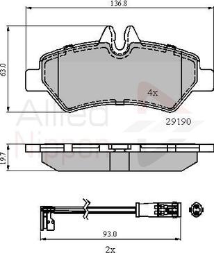 Comline ADB21556 - Kit de plaquettes de frein, frein à disque cwaw.fr