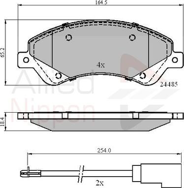 Comline ADB21511 - Kit de plaquettes de frein, frein à disque cwaw.fr