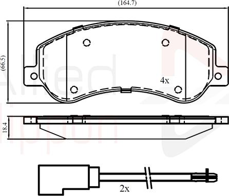 Comline ADB21512 - Kit de plaquettes de frein, frein à disque cwaw.fr