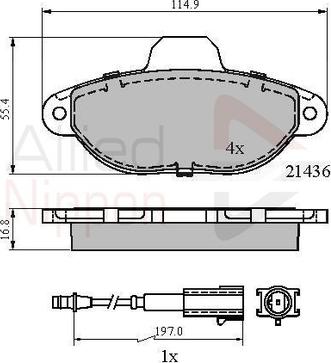 Comline ADB21602 - Kit de plaquettes de frein, frein à disque cwaw.fr