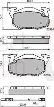 Comline ADB21615 - Kit de plaquettes de frein, frein à disque cwaw.fr