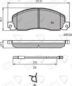 Comline ADB21048 - Kit de plaquettes de frein, frein à disque cwaw.fr