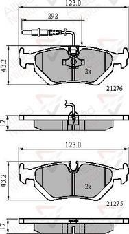 Comline ADB21002 - Kit de plaquettes de frein, frein à disque cwaw.fr