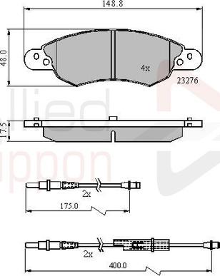 Comline ADB21119 - Kit de plaquettes de frein, frein à disque cwaw.fr