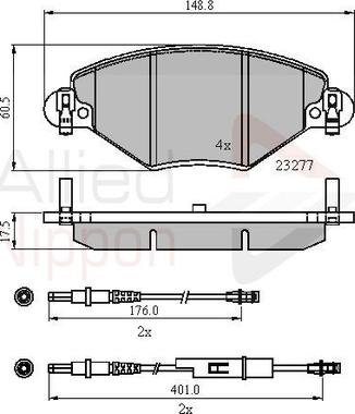 Comline ADB21120 - Kit de plaquettes de frein, frein à disque cwaw.fr