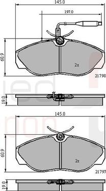 Comline ADB2219 - Kit de plaquettes de frein, frein à disque cwaw.fr