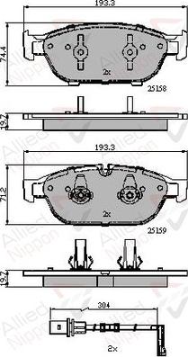 Comline ADB22120 - Kit de plaquettes de frein, frein à disque cwaw.fr