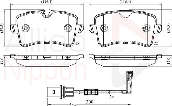 Comline ADB22391 - Kit de plaquettes de frein, frein à disque cwaw.fr