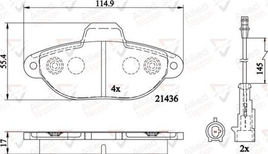 Comline ADB22200 - Kit de plaquettes de frein, frein à disque cwaw.fr