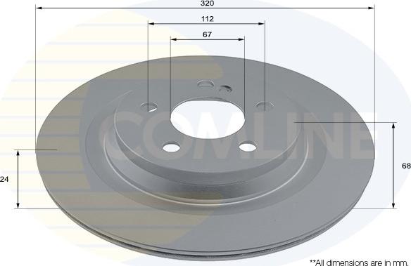 Comline ADC4078V - Disque de frein cwaw.fr