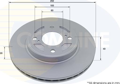 Comline ADC5019V - Disque de frein cwaw.fr