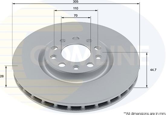 Comline ADC5014V - Disque de frein cwaw.fr