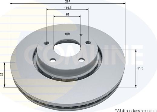 Comline ADC5027V - Disque de frein cwaw.fr