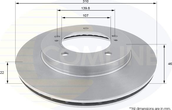 Comline ADC0909V - Disque de frein cwaw.fr