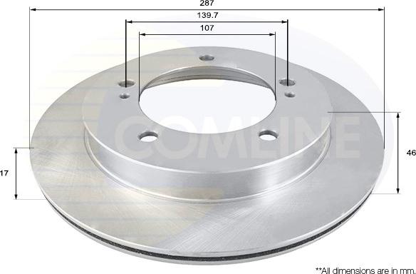 Comline ADC0907V - Disque de frein cwaw.fr