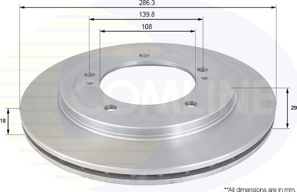 Comline ADC0917V - Disque de frein cwaw.fr