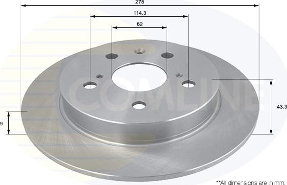 Comline ADC0930 - Disque de frein cwaw.fr