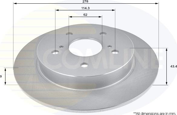 Comline ADC0929 - Disque de frein cwaw.fr