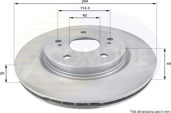 Comline ADC0923V - Disque de frein cwaw.fr