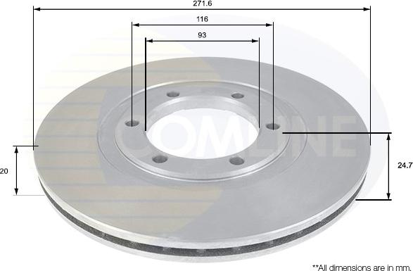 Comline ADC0444V - Disque de frein cwaw.fr