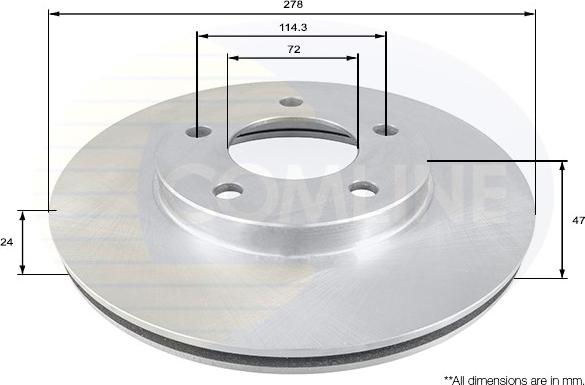 Comline ADC0442V - Disque de frein cwaw.fr