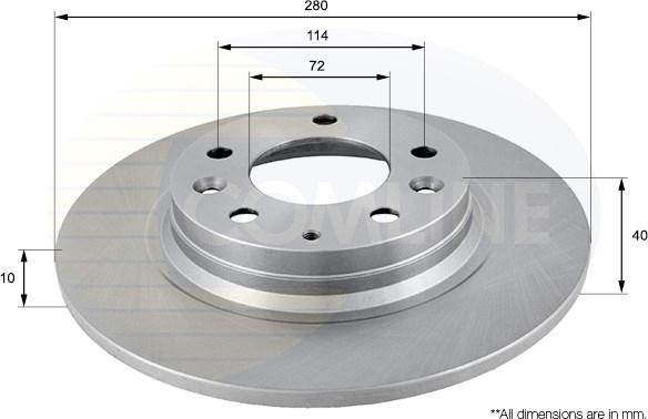 Comline ADC0450 - Disque de frein cwaw.fr