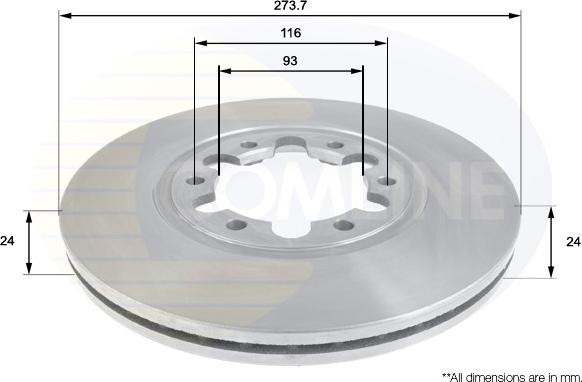 Comline ADC0451V - Disque de frein cwaw.fr