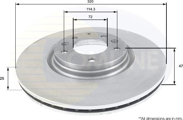 Comline ADC0466V - Disque de frein cwaw.fr