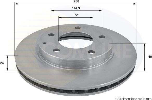 Comline ADC0416V - Disque de frein cwaw.fr