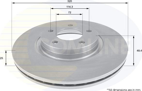 Comline ADC0470V - Disque de frein cwaw.fr