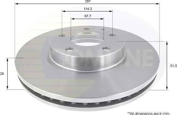 Comline ADC0473V - Disque de frein cwaw.fr