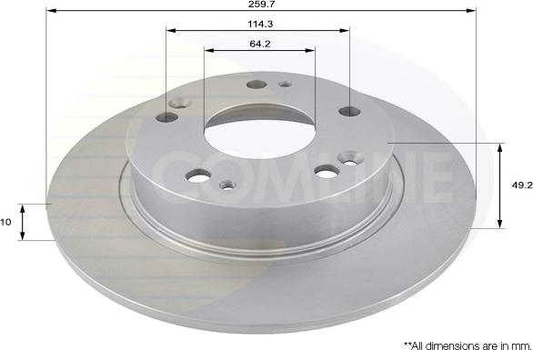 Comline ADC0549 - Disque de frein cwaw.fr