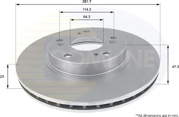 Comline ADC0544V - Disque de frein cwaw.fr