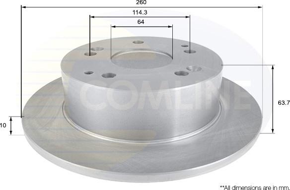 Comline ADC0540 - Disque de frein cwaw.fr