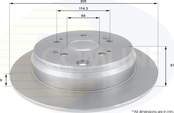 Comline ADC0556 - Disque de frein cwaw.fr