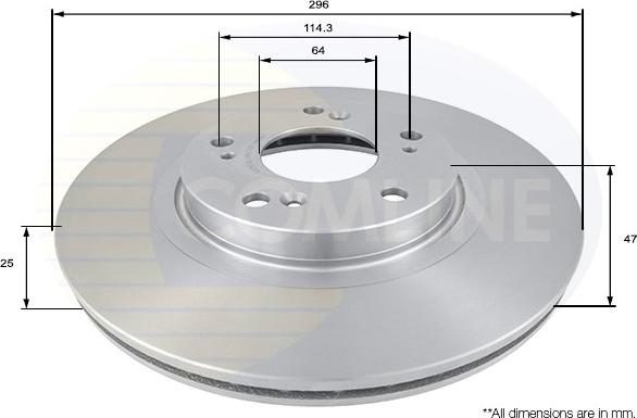 Comline ADC0558V - Disque de frein cwaw.fr