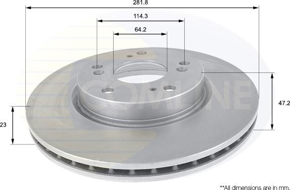 Comline ADC0553V - Disque de frein cwaw.fr