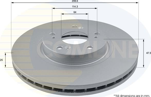 Comline ADC0552V - Disque de frein cwaw.fr